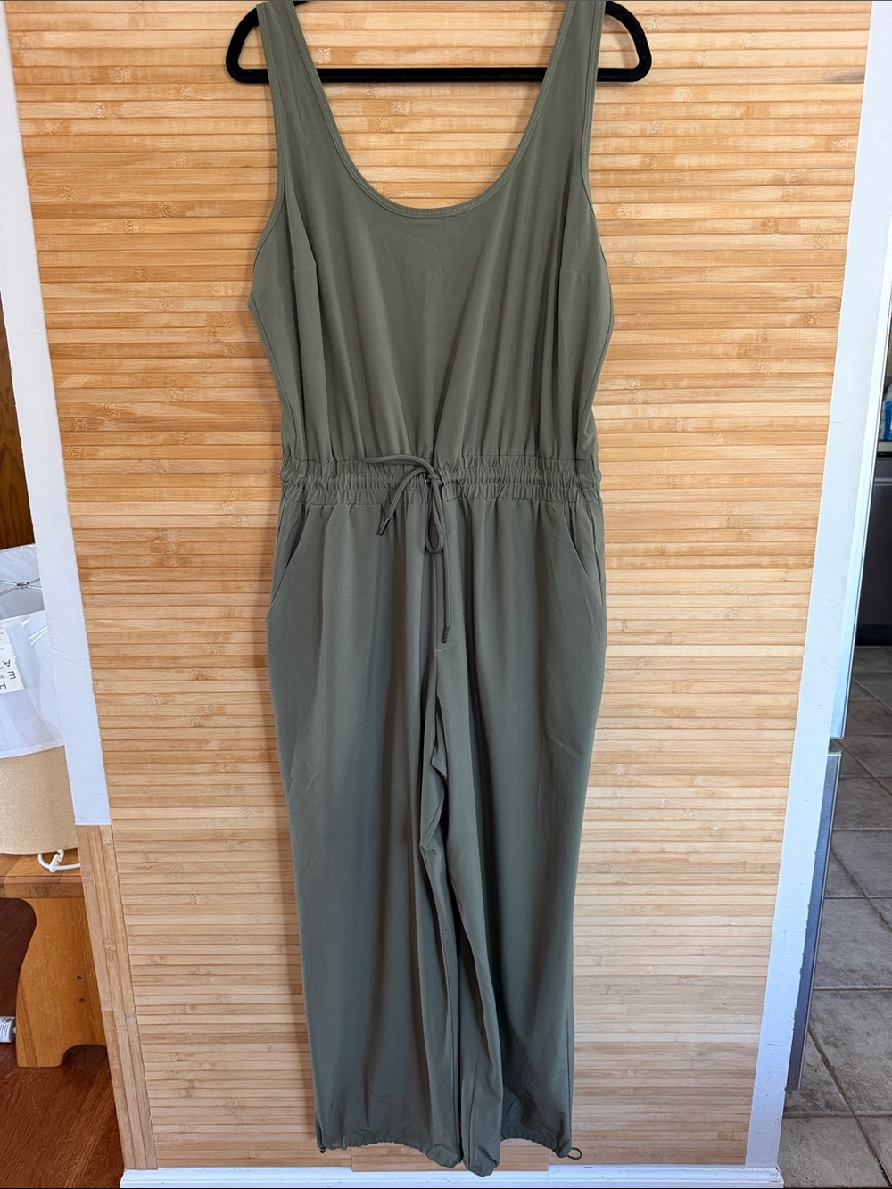 Abercrombie & Fitch Olive Green Sleeveless Maxi Jumpsuit